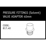 Marley Solvent Valve Adaptor 40mm - 817.40